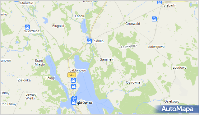 mapa Saminek, Saminek na mapie Targeo