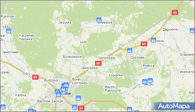 mapa Samotrzask, Samotrzask na mapie Targeo