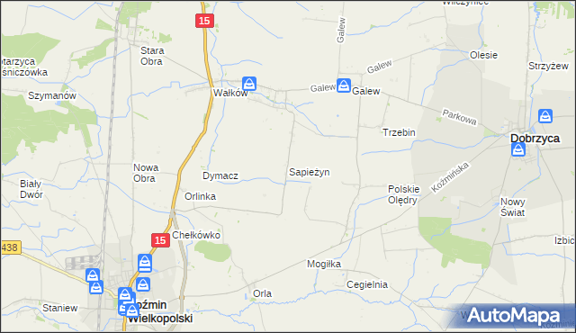 mapa Sapieżyn, Sapieżyn na mapie Targeo