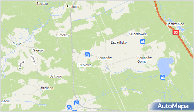 mapa Ściechów, Ściechów na mapie Targeo