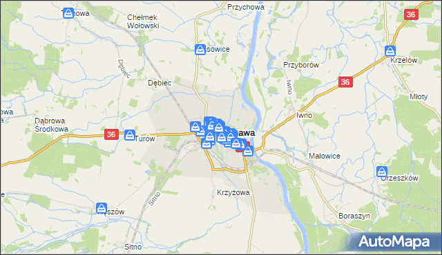 mapa Ścinawa powiat lubiński, Ścinawa powiat lubiński na mapie Targeo