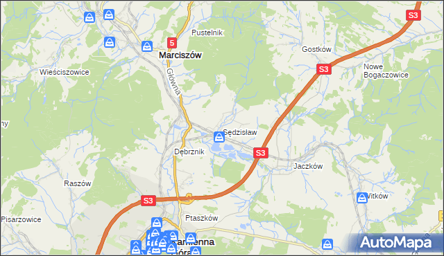 mapa Sędzisław, Sędzisław na mapie Targeo