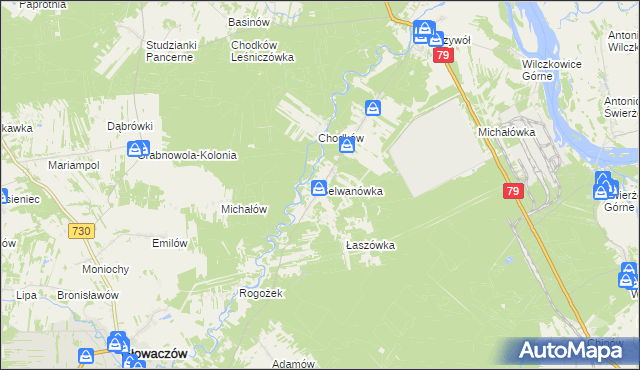 mapa Selwanówka, Selwanówka na mapie Targeo