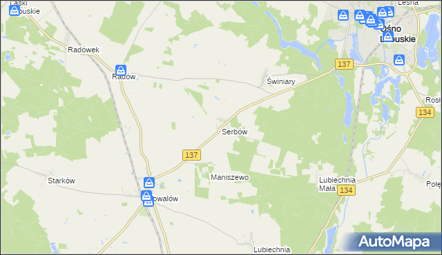 mapa Serbów, Serbów na mapie Targeo