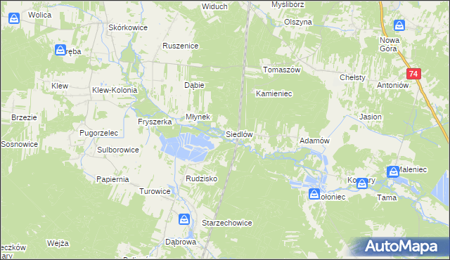 mapa Siedlów, Siedlów na mapie Targeo