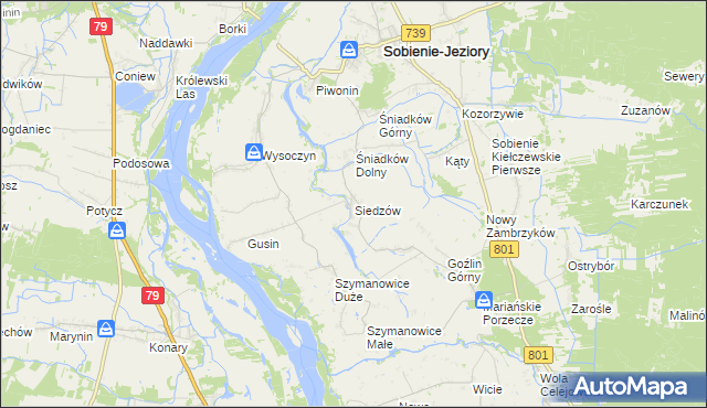 mapa Siedzów, Siedzów na mapie Targeo