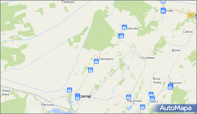 mapa Siekówko, Siekówko na mapie Targeo