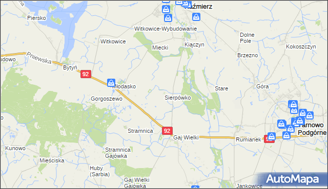 mapa Sierpówko, Sierpówko na mapie Targeo