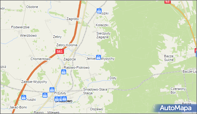 mapa Sierzputy-Marki, Sierzputy-Marki na mapie Targeo