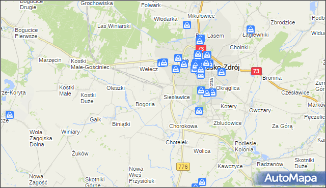 mapa Siesławice, Siesławice na mapie Targeo