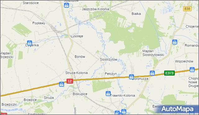 mapa Siostrzytów, Siostrzytów na mapie Targeo