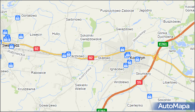 mapa Skałowo, Skałowo na mapie Targeo