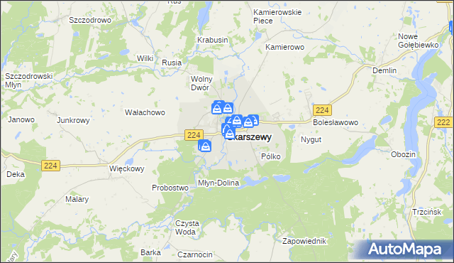 mapa Skarszewy powiat starogardzki, Skarszewy powiat starogardzki na mapie Targeo