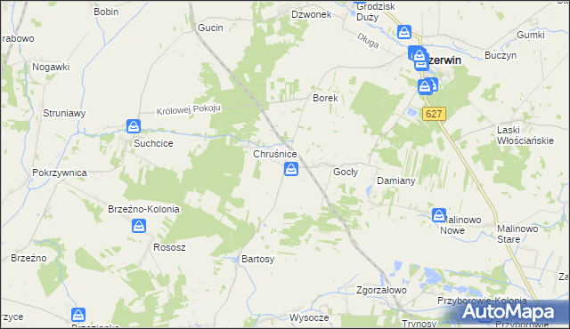 mapa Skarżyn gmina Czerwin, Skarżyn gmina Czerwin na mapie Targeo