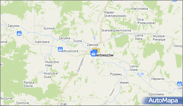 mapa Skierbieszów, Skierbieszów na mapie Targeo