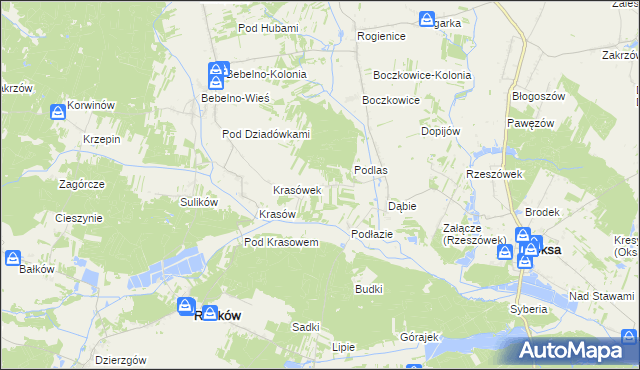 mapa Skociszewy, Skociszewy na mapie Targeo