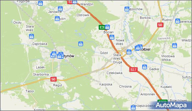mapa Skorupy, Skorupy na mapie Targeo