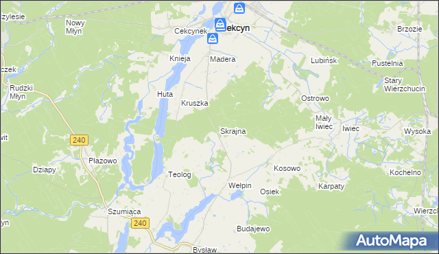 mapa Skrajna, Skrajna na mapie Targeo