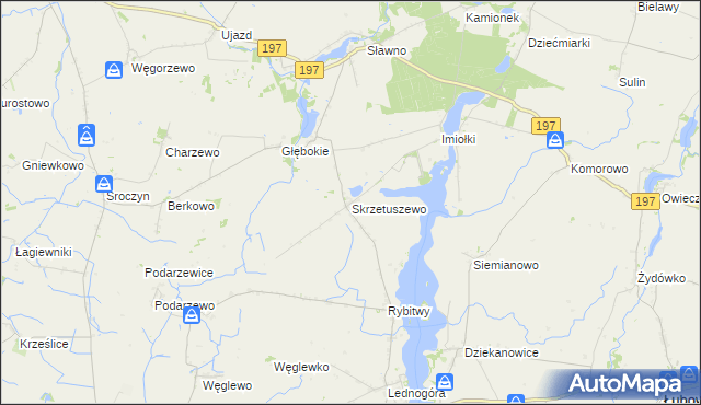 mapa Skrzetuszewo, Skrzetuszewo na mapie Targeo