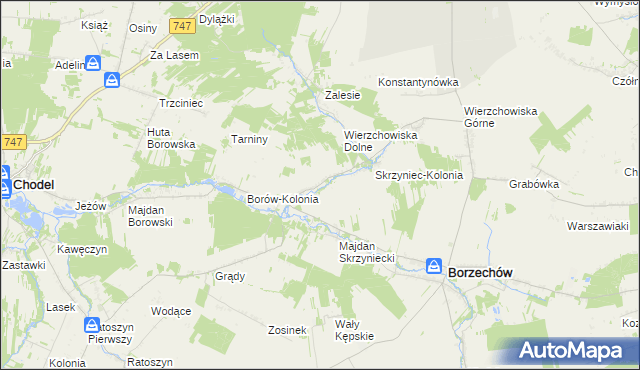 mapa Skrzyniec, Skrzyniec na mapie Targeo