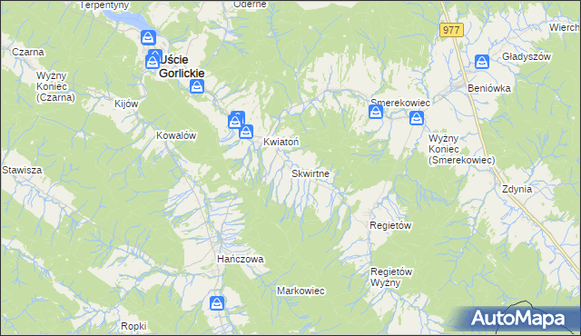 mapa Skwirtne, Skwirtne na mapie Targeo