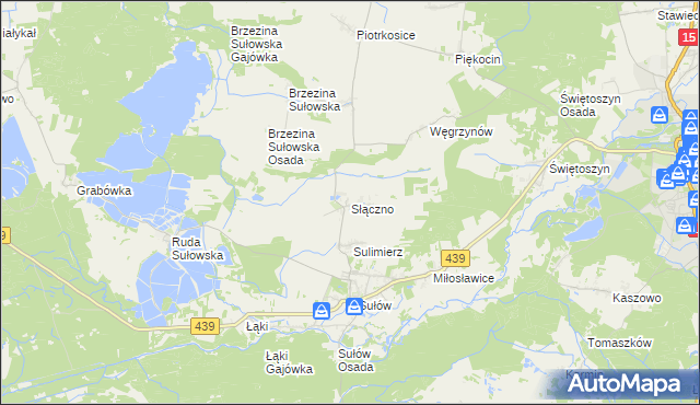 mapa Słączno, Słączno na mapie Targeo