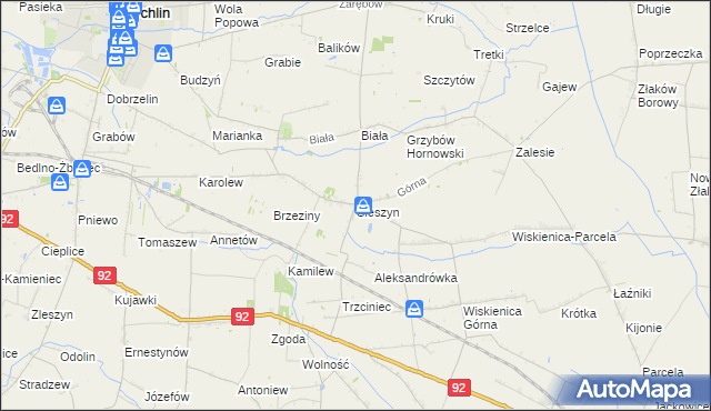 mapa Śleszyn, Śleszyn na mapie Targeo