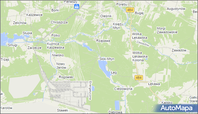 mapa Słok-Młyn, Słok-Młyn na mapie Targeo