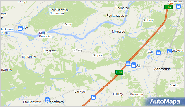 mapa Słopsk, Słopsk na mapie Targeo