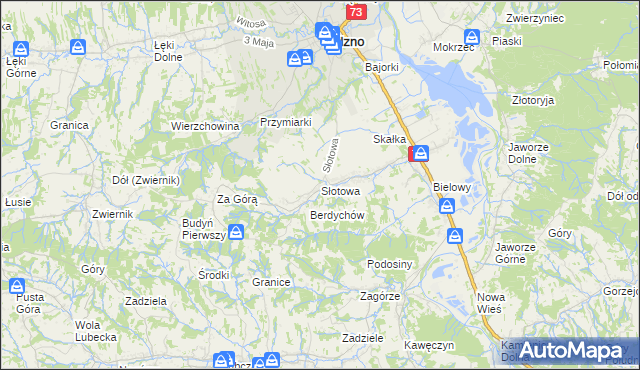 mapa Słotowa, Słotowa na mapie Targeo