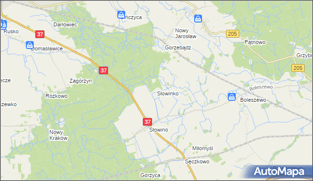 mapa Słowinko, Słowinko na mapie Targeo