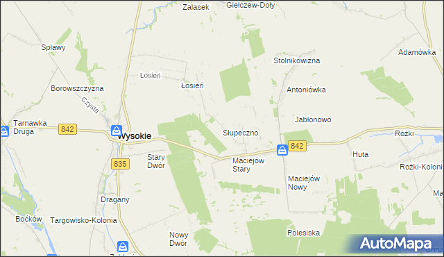 mapa Słupeczno, Słupeczno na mapie Targeo