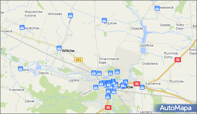 mapa Smarchowice Małe, Smarchowice Małe na mapie Targeo