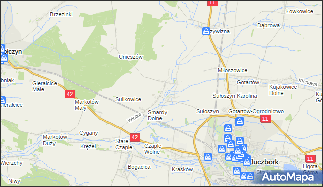 mapa Smardy Górne, Smardy Górne na mapie Targeo