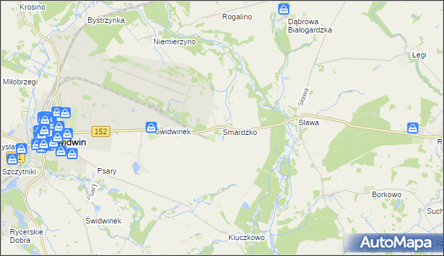 mapa Smardzko, Smardzko na mapie Targeo