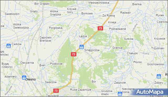 mapa Smęgorzów, Smęgorzów na mapie Targeo