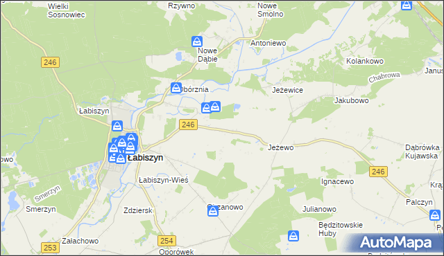 mapa Smogorzewo gmina Łabiszyn, Smogorzewo gmina Łabiszyn na mapie Targeo