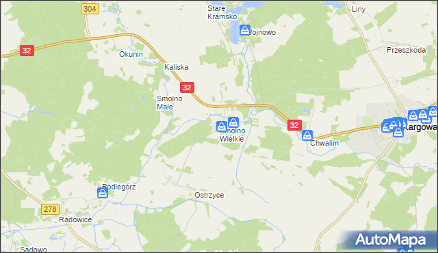 mapa Smolno Wielkie, Smolno Wielkie na mapie Targeo