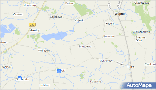 mapa Smuszewo gmina Damasławek, Smuszewo gmina Damasławek na mapie Targeo