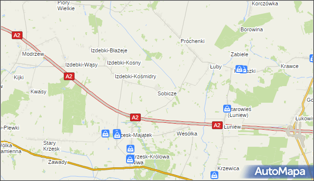 mapa Sobicze, Sobicze na mapie Targeo