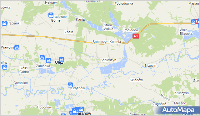 mapa Sobieszyn, Sobieszyn na mapie Targeo