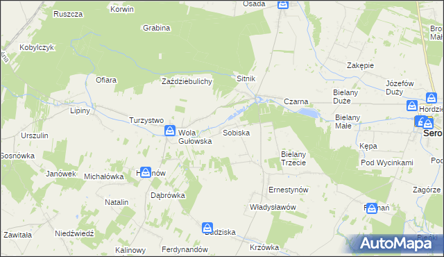 mapa Sobiska, Sobiska na mapie Targeo