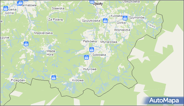 mapa Soblówka, Soblówka na mapie Targeo