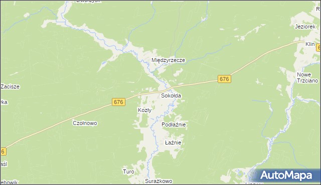 mapa Sokołda, Sokołda na mapie Targeo