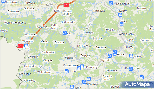 mapa Sól-Kiczora, Sól-Kiczora na mapie Targeo