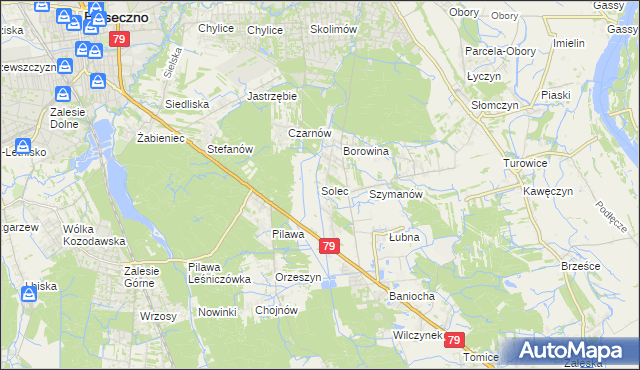 mapa Solec gmina Góra Kalwaria, Solec gmina Góra Kalwaria na mapie Targeo