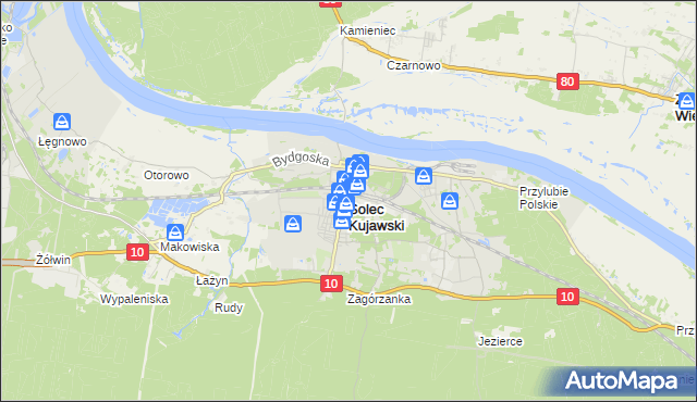 mapa Solec Kujawski, Solec Kujawski na mapie Targeo