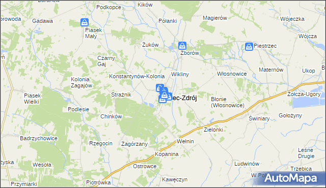 mapa Solec-Zdrój, Solec-Zdrój na mapie Targeo