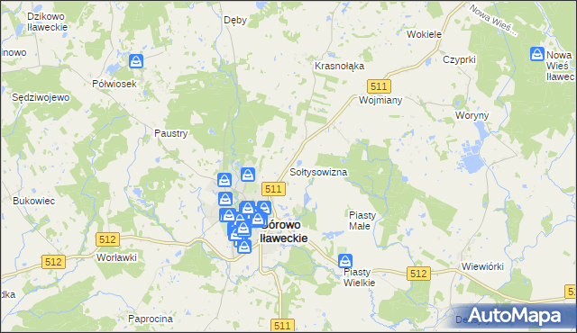 mapa Sołtysowizna, Sołtysowizna na mapie Targeo