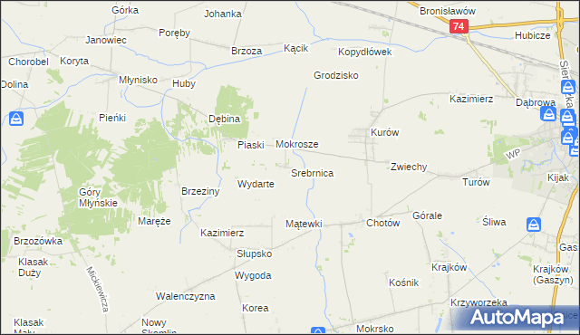 mapa Srebrnica, Srebrnica na mapie Targeo